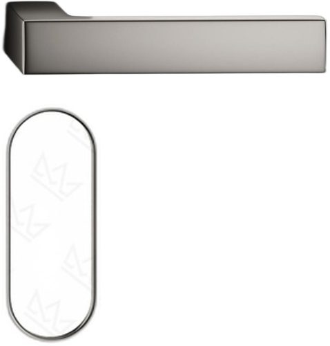 FOCUS ajtókilincs szögletes rozettás Q SLIM vékony sötétszürke - CORONA PREMIUM BB