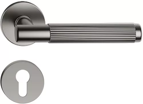 TIME LINEAR ajtókilincs kerek rozettás R SLIM sötétszürke - CORONA PREMIUM PZ