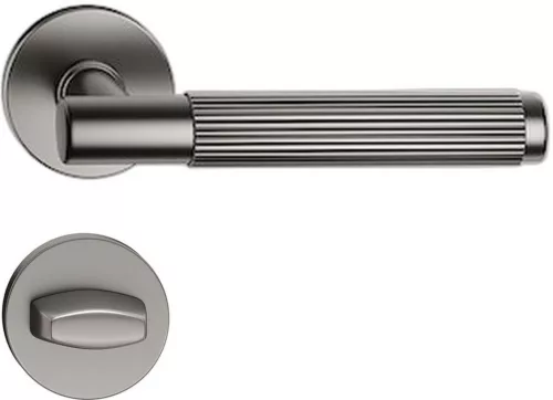 TIME LINEAR ajtókilincs kerek rozettás R SLIM sötétszürke - CORONA PREMIUM WC