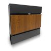 Mailbox Fence Design II. Wood decor Anthracite-Golden oak