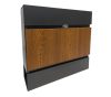 Mailbox Fence Design II. Wood decor Anthracite-Golden oak