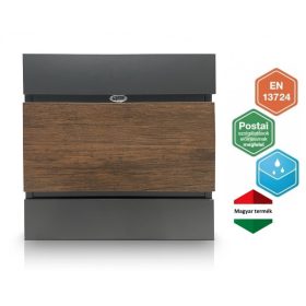 Proiectare gard cutie postală II. Decor lemn Antracit-Nuc