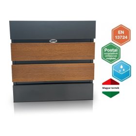   Proiectarea gardului cutiei poștale III. Decor lemn Antracit-Stejar auriu