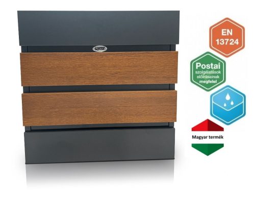 Proiectarea gardului cutiei poștale III. Decor lemn Antracit-Stejar auriu