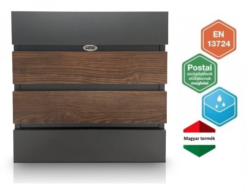 Proiectarea gardului cutiei poștale III. Decor lemn Antracit-Nuc