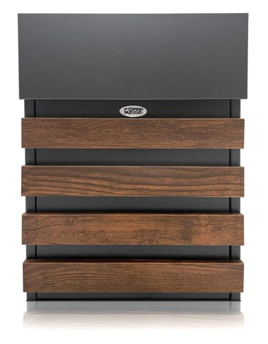 Mailbox Four-Lines Wood decor Anthracite-Walnut