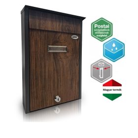 Cutie poștală Posta I. Decor lemn Antracit-Nuc