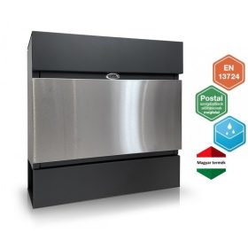 Proiectare gard cutie postală II. Antracit + decor periat