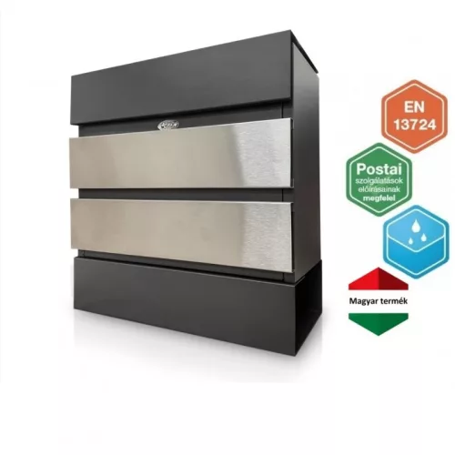 Proiectarea gardului cutiei poștale III. Antracit + decor periat