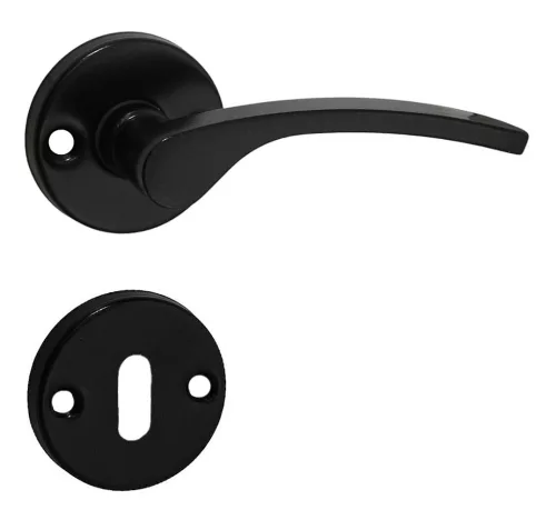 Lana čierna okrúhla rozeta kľučka dverí BB