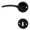 Lana čierna okrúhla rozeta kľučka dverí BB