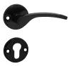Lana čierna okrúhla rozeta kľučka dverí PZ