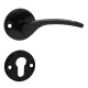 Lana čierna okrúhla rozeta kľučka dverí PZ