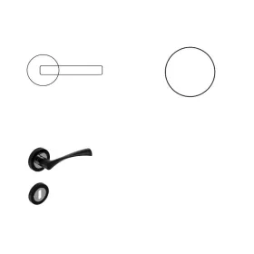 Greta Schwarz Line Schwarzer BB Knopf/Türknauf