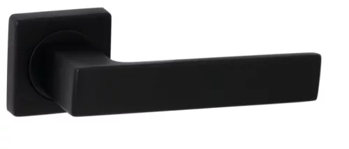 Roxane quadratische Rosette Q706 Nur Schwarz Türknauf an der oberen Rosette