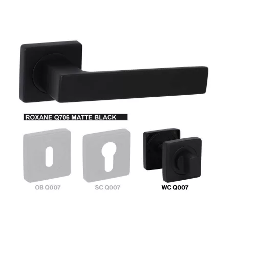 Roxane quadratische Rosette Q706 Schwarze WC