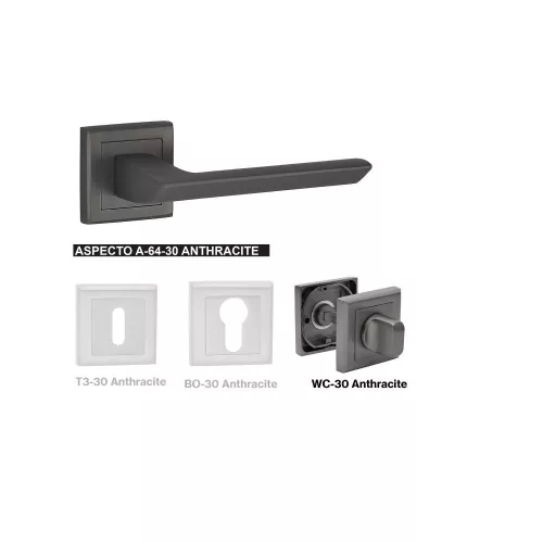 Rozetă pătrată WC negru