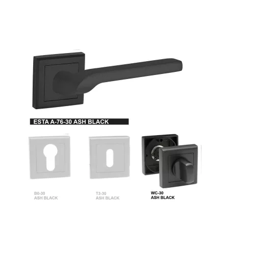 Rozetă pătrată WC negru