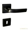 Modern square door handle in black with springs