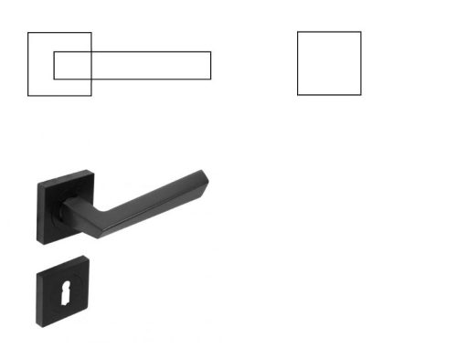 Neo Quadrat BB Knopf/Türknauf in schwarzer farbe