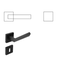 Neo Quadrat Schwarz farbe PZ Knopf/Türknauf