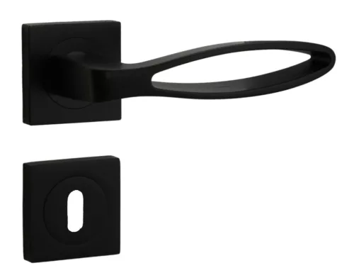 Rozetă pătrată ovală Negru BB