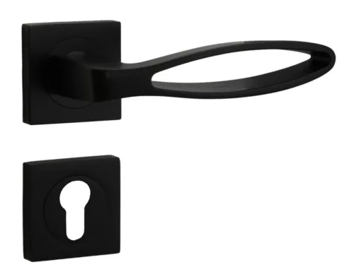 Rozetă pătrată ovală Negru PZ