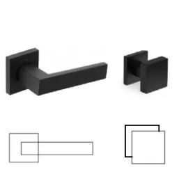   Matrix Schwarz Line Quadrat Pattern Schwarze farbe PZ Fixed Knopf/Türknauf