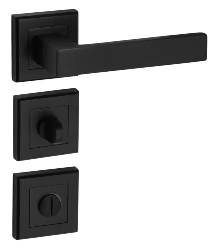 WC Matrix Rozetă pătrată Negru