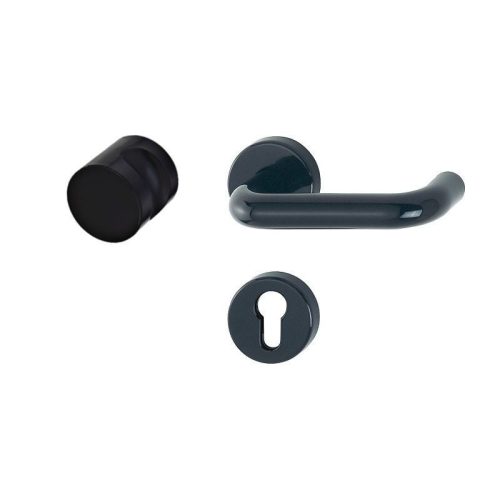 Plastic Circle Button/Door Handle Black color Normal / Cylinder Bottom Lock Cover