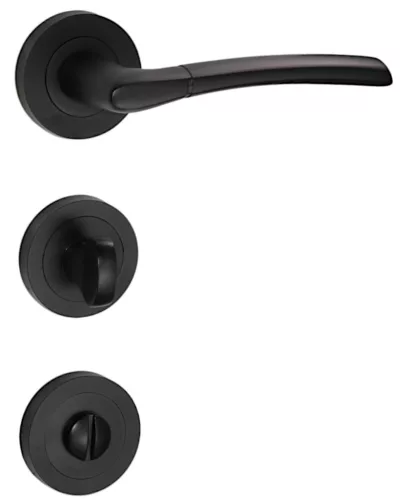 Figo Round Rosette Black surface WC