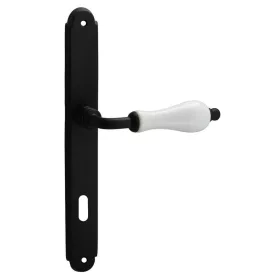   Samoha-Diána Încrustație de porțelan alb ecranat negru 90 mm BB