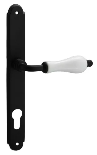 Samoha-Diána Pajzsos Fehér Porcelán Betétes Fekete 90 mm PZ