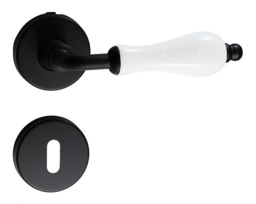 Samoha-Diána Körrozettás Fehér Porcelán Betétes Fekete BB