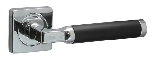 Rozetă Parisienne Pătrată Negru Doar mâner pe rozeta superioară