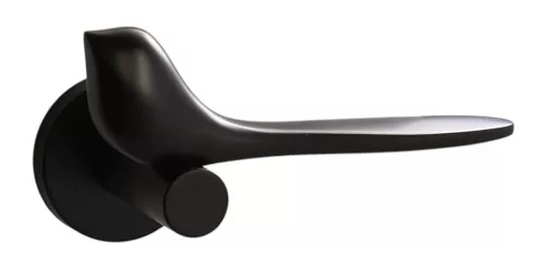 Rozetă rotundă Birdy „G01” Neagră Doar mâner pe rozeta superioară