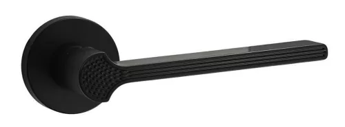 Rozetă rotundă Art Deco „G03” Neagră Doar mâner pe rozeta superioară