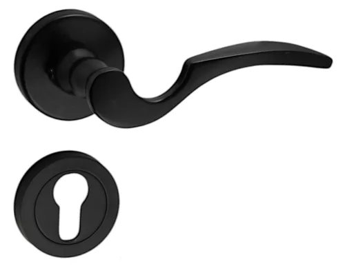 Martin Kreisförmige Rosette schwarzer PZ Knopf/Türknauf