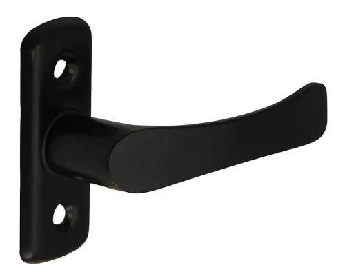 Čierna okenná kľučka v tvare štvorca Larina "L".