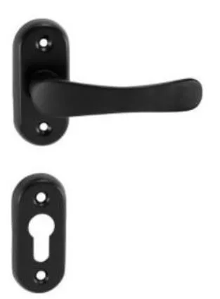 Larina Schwarzes ovales Gartentor PZ Set