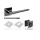 WC BUSSARE CLASSIC Bravo Square A-45-70 Nichel Negru