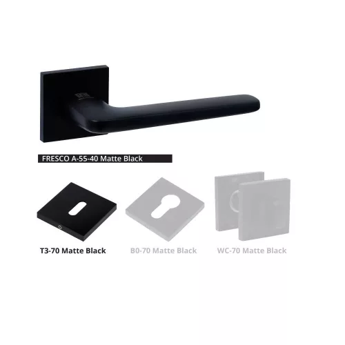 BUSSARE CLASSIC Fresco Square A-55-70 Matt Black BB