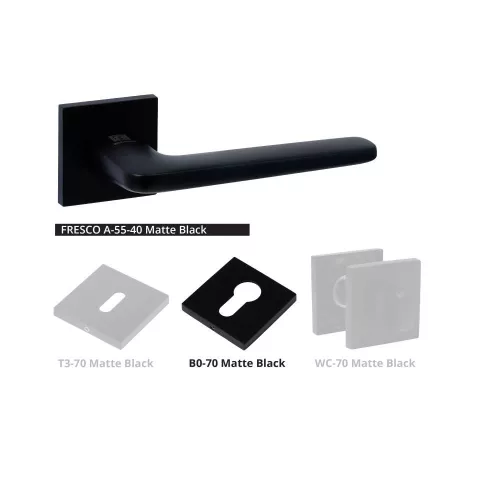 BUSSARE CLASSIC Fresco Square A-55-70 Matt Black PZ