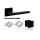 WC BUSSARE CLASSIC Fresco Square A-55-70 Negru Mat