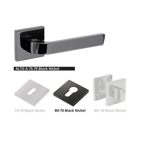 BUSSARE CLASSIC Alto Négyzetrozettás A-75-70 Fekete Nikkel PZ