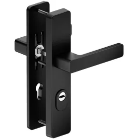   ATLAS külső ajtókilincs 72 mm fekete 50 mm-es ajtókhoz - Cilindervédővel