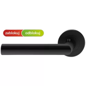   NOVA SMART ajtókilincs kerek rozettás fekete - BALOS, Csak kilincs felső rozettán