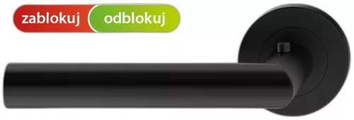 NOVA SMART ajtókilincs kerek rozettás fekete - BALOS, Csak kilincs felső rozettán