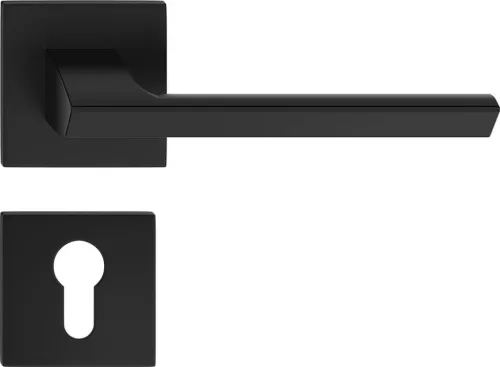 QUANTA nyél négyzet alakú K rozettás - FIT rozettás 6mm fekete PZ