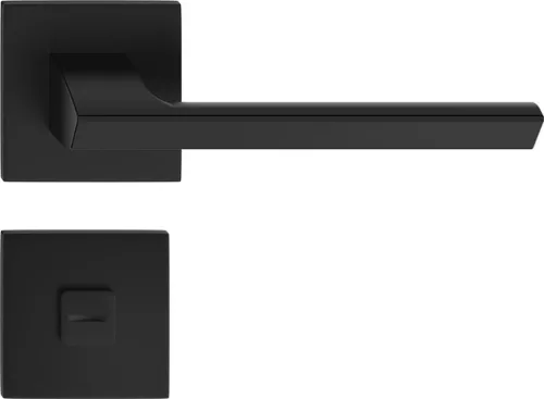 QUANTA nyél négyzet alakú K rozettás - FIT rozettás 6mm fekete WC